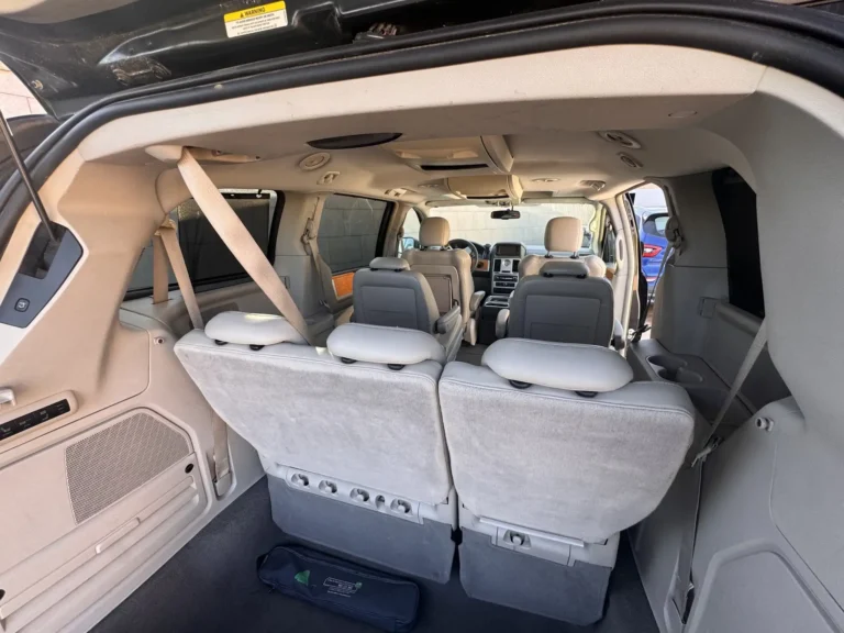 Rear interior and luggage space of Chrysler Grand Voyager