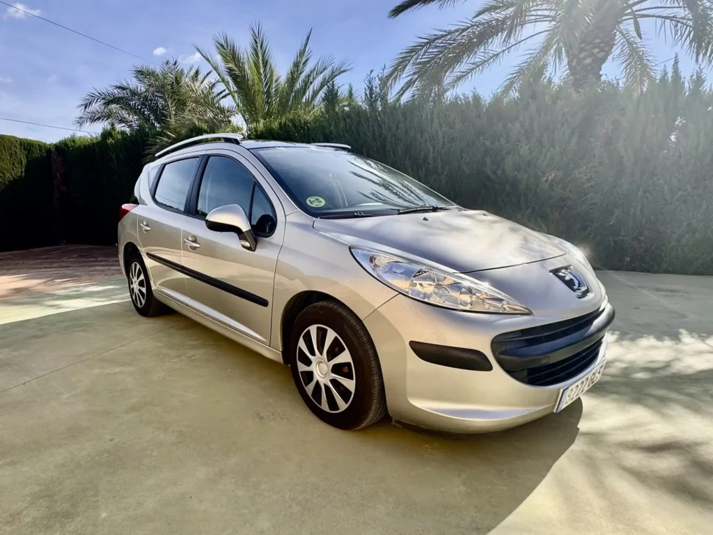 Dashboard and steering wheel of Peugeot 207 SW