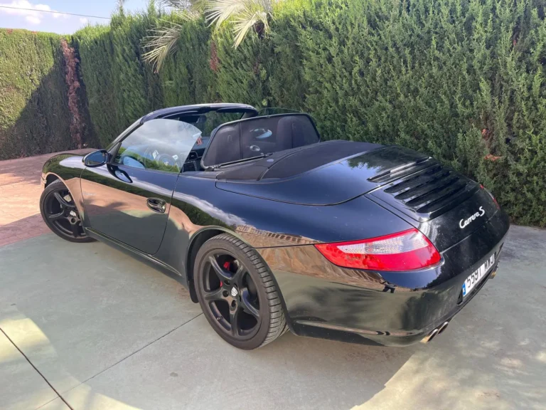 Rear view of Porsche 911 Carrera S cabrio in Alicante